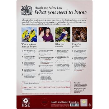 HSE Health & Safety Law Poster A3 (420x297 mm) - Fusion Office UK