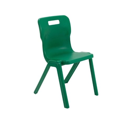 One Piece School Chair Size 6 Green 14+ T6-G - Fusion Office UK