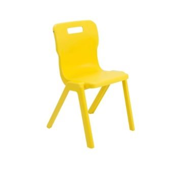 One Piece School Chair Size 6 Yellow 14+ T6-Y - Fusion Office UK