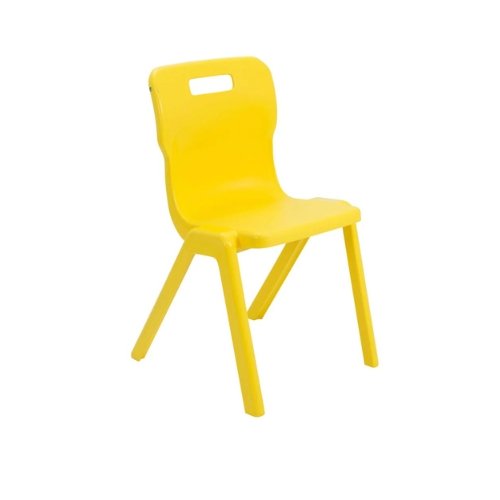 One Piece School Chair Size 6 Yellow 14+ T6-Y - Fusion Office UK