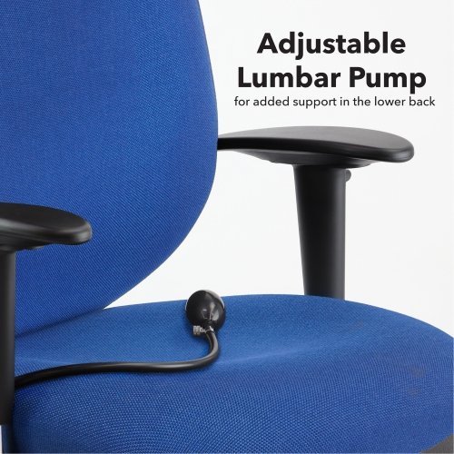 Sofia adjustable lumbar operators chair blue - SOF300T1-B - Adjustable Lumbar Pump - Fusion Office UK Sofia adjustable lumbar operators chair blue - SOF300T1-B - Adjustable Lumbar Pump - Fusion Office UK