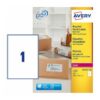 Avery LR7167-100 Laser Recycled A4 Labels 1 per Page 199.6x289.1 White - 100 Sheets