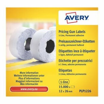 Avery PLP1226 Pricing Gun Labels 1 Line Permanent - Pack 10