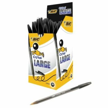 BIC Cristal Large Black Ball Pen 880648 - Pack 50