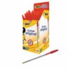 BIC Cristal Original Red Medium Ball Pen 8373612 - Pack 50