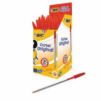 BIC Cristal Original Red Medium Ball Pen 8373612 - Pack 50