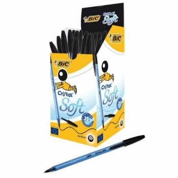 BIC Cristal Soft Black Ball Pen 918518 - Pack 50