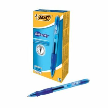 BIC Gel-ocity Blue Rollerball Pen Retractable 829158 - Pack 12