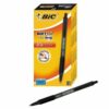 BIC Soft Feel Black Ball Pen Retractable 837397 - Pack 12