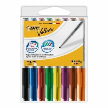 BIC Velleda 1748 Medium Assorted Whiteboard Markers 1199001748 - Pack 8