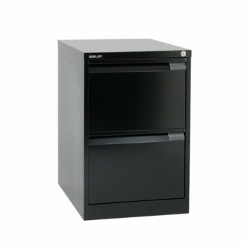 Bisley 2 Drawer Black Filing Cabinet Classic BS2E-33