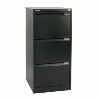 Bisley 3 Drawer Black Filing Cabinet Classic BS3E-33