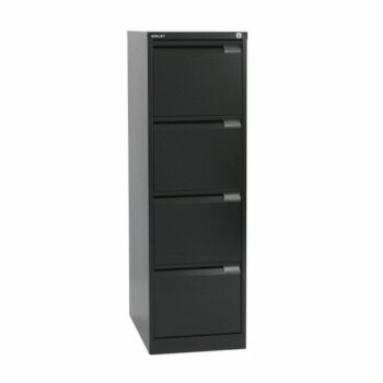 Bisley 4 Drawer Black Filing Cabinet Classic BS4E-33