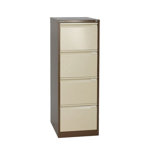 Bisley 4 Drawer Coffee&Cream Filing Cabinet Classic BS4E-0506