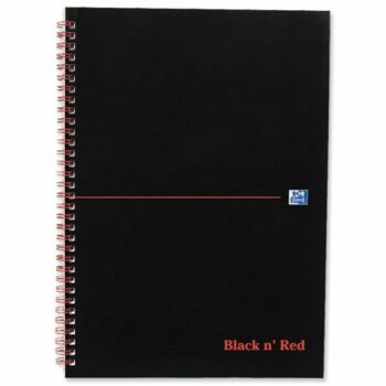 BlackNRed Card A4 Ruled Wirebound Notebook 100080174 - Pack 10