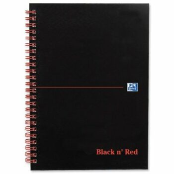 BlackNRed Card A5 Ruled Wirebound Notebook 100080155 - Pack 10