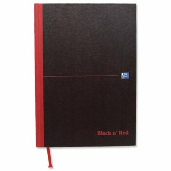 BlackNRed Casebound A4 Plain Notebook 100080489 - Pack 5