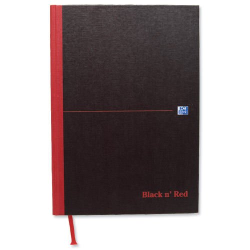BlackNRed Casebound A4 Ruled Notebook 100080446 - Pack 5