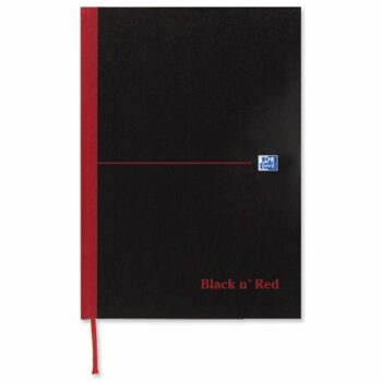 BlackNRed Casebound A6 Ruled Notebook 100080429 - Pack 5