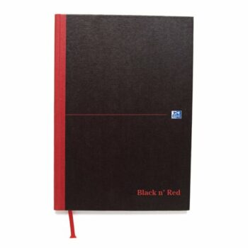 BlackNRed Casebound Recycled A5 Ruled Notebook 100080430 - Pack 5