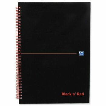 BlackNRed Glossy A6 Ruled Wirebound Notebook 100080448 - Pack 5