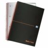 BlackNRed Matt A4 Ruled Wirebound Notebook 100080173 - Pack 5