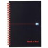 BlackNRed Matt A4+ Ruled Wirebound Notebook 100080218 - Pack 5
