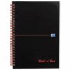 BlackNRed Matt A5+ Ruled Wirebound Notebook 100080192 - Pack 5