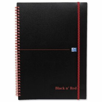 BlackNRed Polypropylene A4 Ruled Wirebound Notebook 100080166 - Pack 5