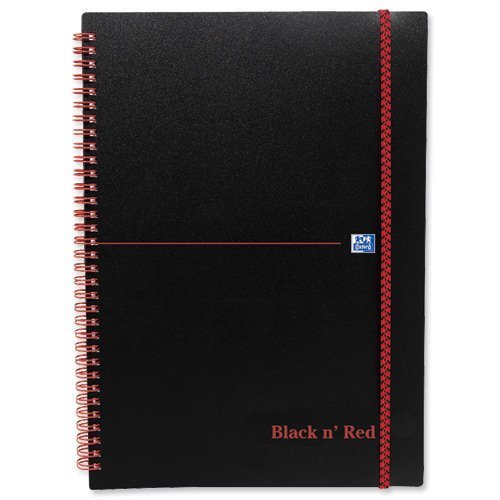 BlackNRed Polypropylene A4 Ruled Wirebound Notebook 100080166 - Pack 5