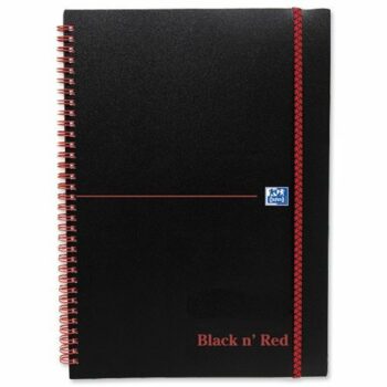 BlackNRed Polypropylene A5 Ruled Wirebound Notebook 100080140 - Pack 5