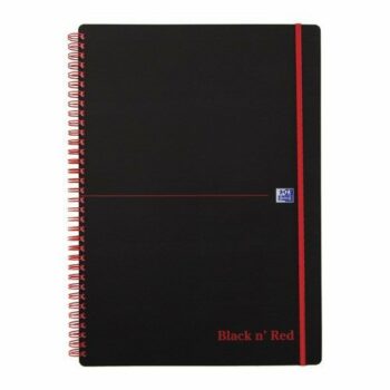BlackNRed Polypropylene Recycled A4 Ruled Wire Notebook 100080167 - Pack 5