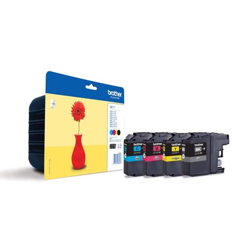 Brother Inkjet Cartridges Value Black / Cyan / Magenta / Yellow LC-121VALBP