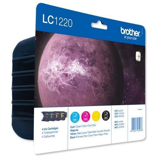 Brother Inkjet Cartridges Value Black / Cyan / Magenta / Yellow LC-1220VALBP