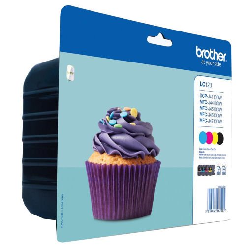 Brother Inkjet Cartridges Value Black / Cyan / Magenta / Yellow LC-123VALBPX