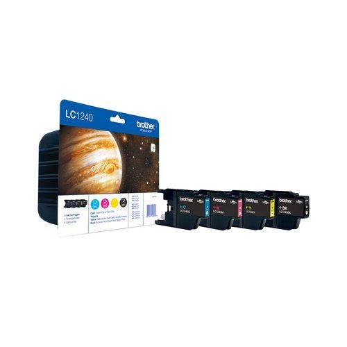 Brother Inkjet Cartridges Value Black / Cyan / Magenta / Yellow LC-1240VALBP