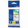 Brother P-touch TZE Label Tape 18mmx8m Black on White TZE241