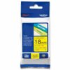 Brother P-touch TZE Label Tape 18mmx8m Black on Yellow TZE641