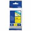 Brother P-touch TZE Label Tape 24mmx8m Black on Yellow TZE651