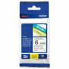 Brother P-touch TZE Label Tape 6mmx8m Black on White TZE211