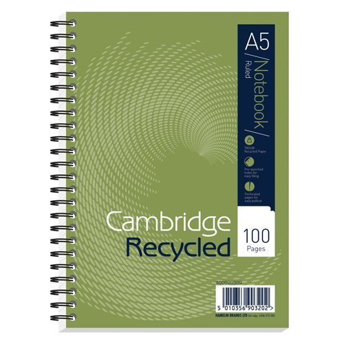 Cambridge Recycled A5 Notebooks 400020509 - Pack 5