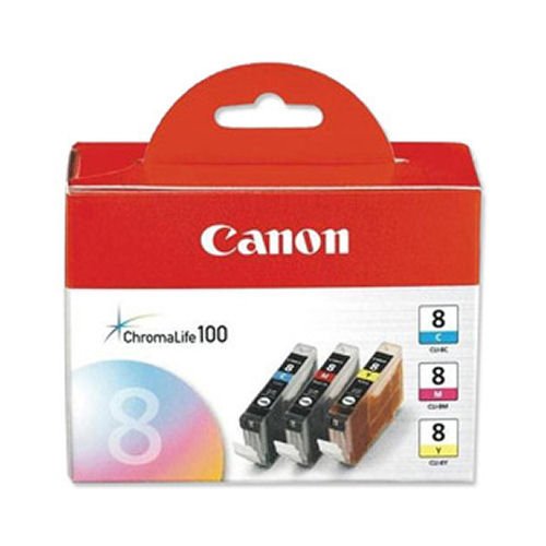 Canon Inkjet Cartridges Cyan / Magenta / Yellow CLI-8CMY 0621B026