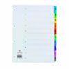 Concord Classic Colour A4 1-10 Index Dividers Punched Card 00401/CS4