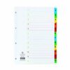 Concord Classic Colour A4 1-12 Index Dividers Punched Card 01301/CS13