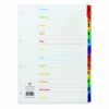 Concord Classic Colour A4 Jan-Dec Index Dividers Punched Card 02401/CS24