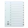 Concord Classic Index A4 1-10 Dividers White Punched Card 00901/CS9