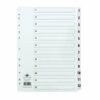 Concord Classic Index A4 1-12 Dividers White Punched Card 01201/CS12