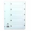 Concord Classic Index A4 1-5 Dividers White Punched Card 00501/CS5