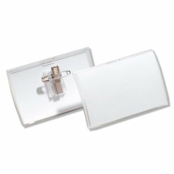 Durable Click Fold Badges with Combi Clip 90x54mm 821419 - Pack 25