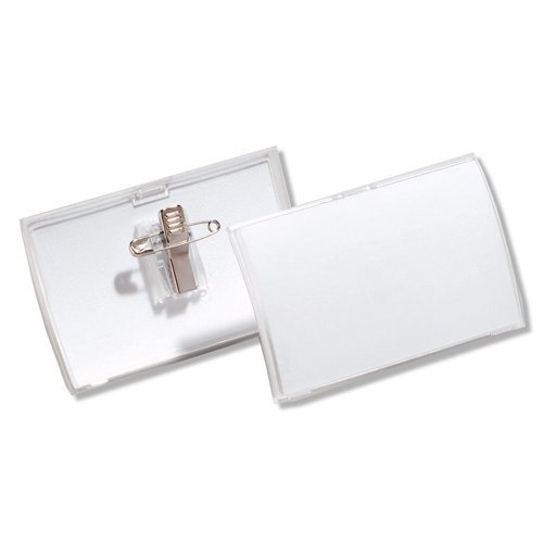 Durable Click Fold Badges with Combi Clip 90x54mm 821419 - Pack 25